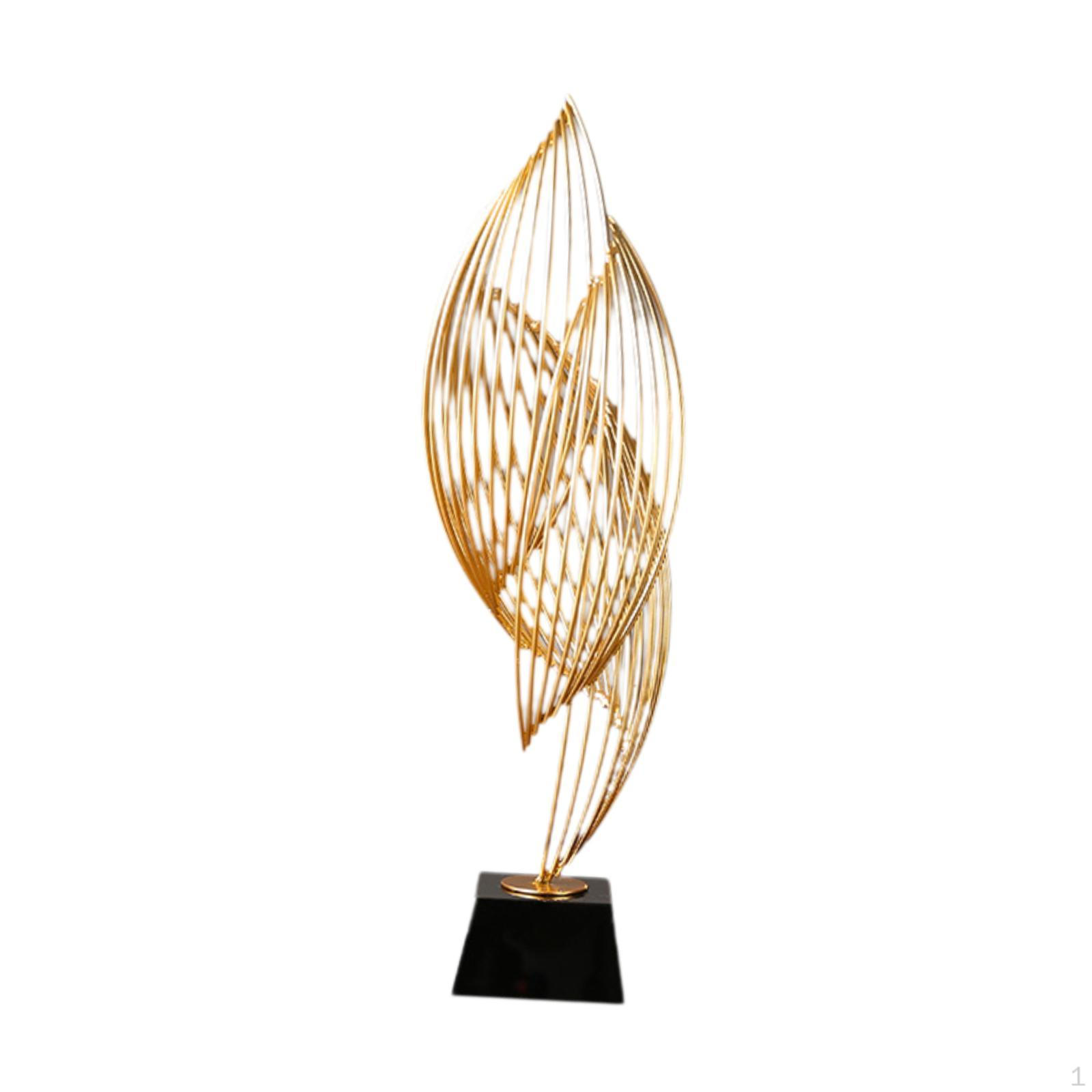 

Абстрактное искусство Металлическая статуя Настольное украшение Скульптура Домашний декор для прихожей гостиной Large Black