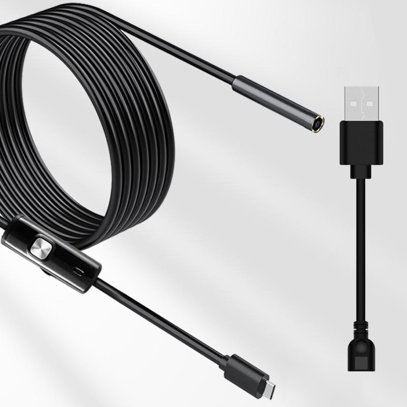 7mm HD Phone Endoscope with Flexible Wire Lightweight Multifunctional Waterproof USB Endoscope 1m 3.3ft