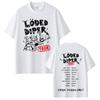 Loded Diper Diper Överbelastningsturné T-shirt Herr Dam Vintage Rock Överdimensionerad Kortärmad T-shirts Herr Casual 100% Bomull T-shirts