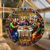 The Nativity of Jesus Scene Acrylic Sun Catcher Wall Hanging Christmas Decorative Sign & Plaque Gift for Family Friend, Novelty Home Decor