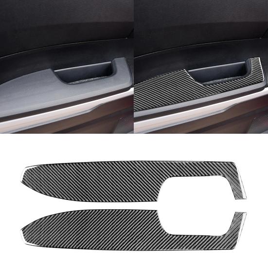 

4 шт. наклейка на панель, термостойкая самоклеящаяся крышка из углеродного волокна, дверной подлокотник, панель для Toyota