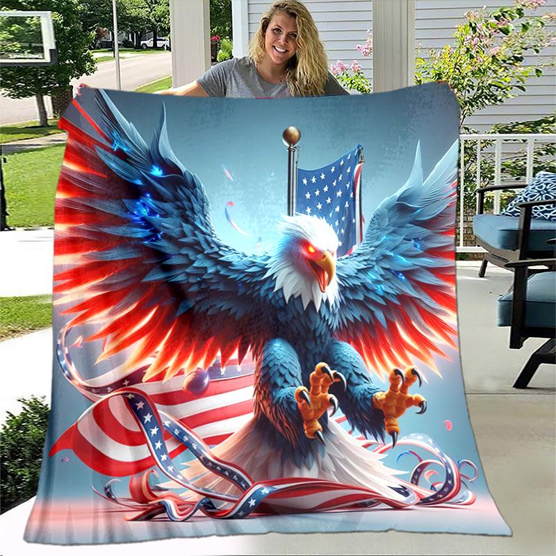 1pc American Bald Eagle Poster blanket, al season lightweigh Poster blanket home office outdoor nap multifunc Poster blanketional blanket
