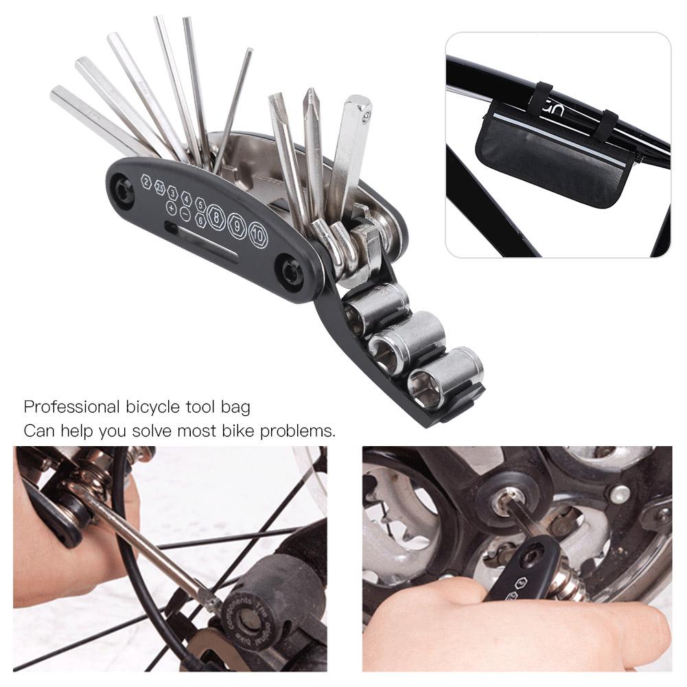 Bike Tools Kits MultiFunction Bike Tire Repairing Tool Essential Cycling Tools Bag