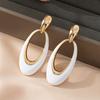 Niche Elliptical Geometric Hollow Earrings High-grade Light Luxury Earrings Hollow Geometric Exaggerated Shape Earrings