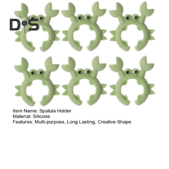 6 ks Držáky na špachtle Žáruvzdorné Proti opaření Kompaktní velikost Víceúčelové Silikonové držáky na náčiní Držáky na lžíce ve tvaru kraba