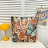 Canvas Embroidered Shoulder Bag With Large Capacity For Casual Daily Use