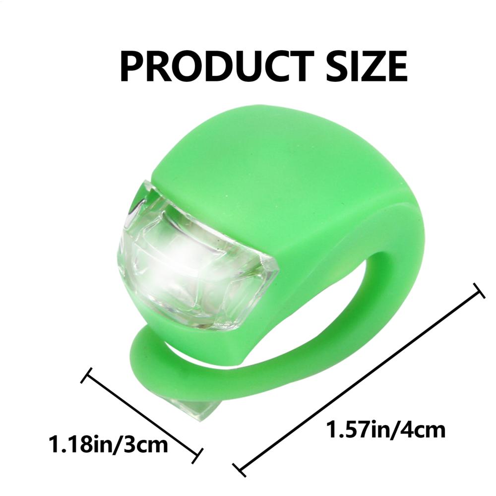 

1pcs LED Silicone Bicycle Front Rear Light Set 3 Modes Waterproof MTBMountain Road Bike Cycling Headlight Tail Warning Lamp зелёный
