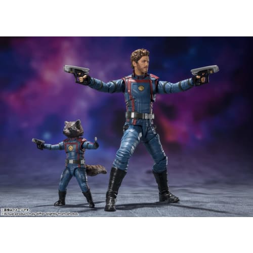 TAMASHII NATIONS S.H.Figuarts Star-Lord & Rocket Raccoon (Guardians of the Galaxy: Volume 3) Approx. 150mm x 60mm PVC & ABS Painted Movable Figure