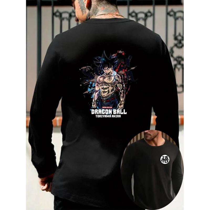 

Dragon Balls Men s Long Sleeve T-Shirt, 100% Cotton, Solid Indigo, Wrinkle-Resistant Low-Maintenance Work Wear XXL чёрный