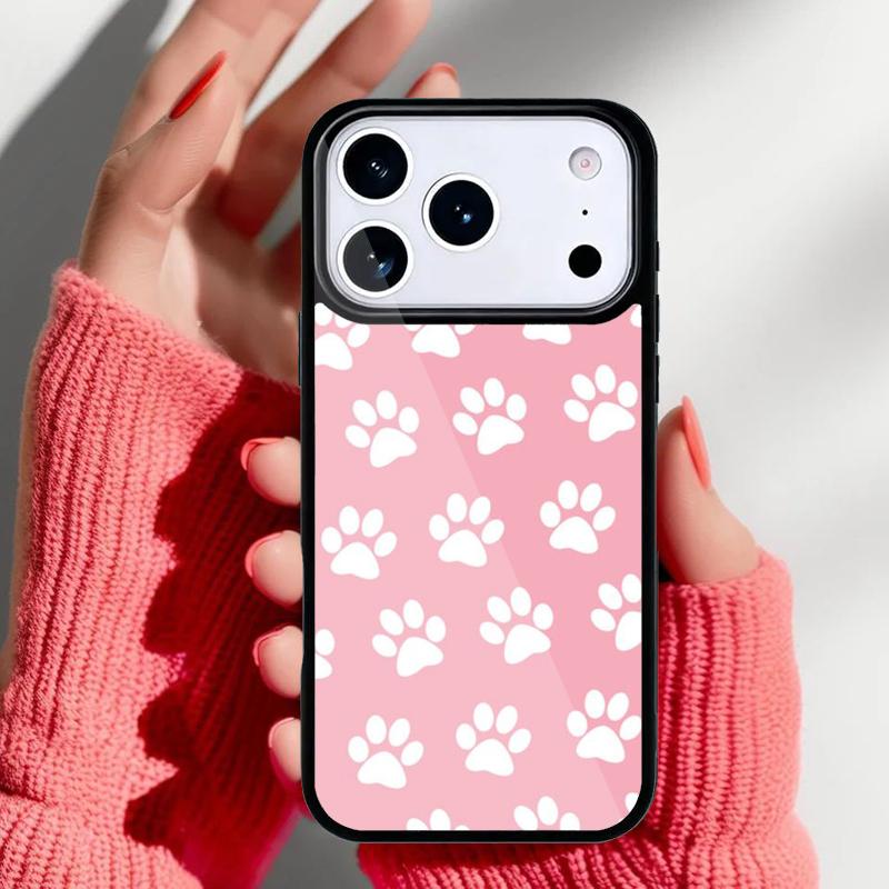 Cat Dog Paw Design soft Phone Case for iPhone 17 16 15 14 13 Pro Max Back Cover for 12 11 Pro Coque