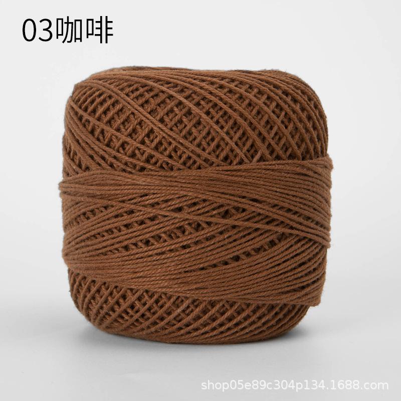 50g/ Roll Pure Cotton Lace Thread DIY Hand-knitted Bag Summer Hat Crochet Flowers Cotton Thread 50 Colors