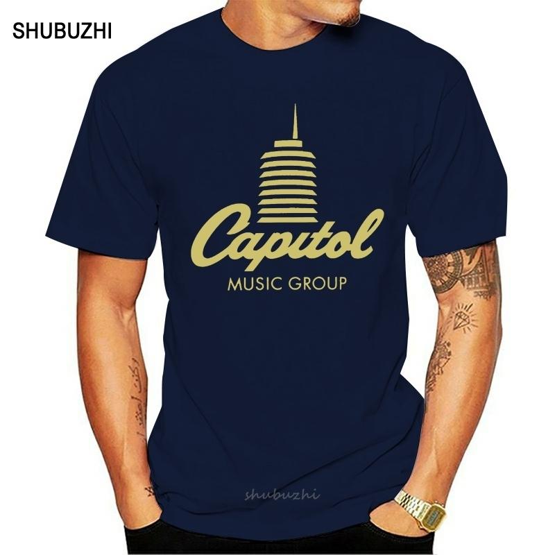 

Funny Men t shirt Women novelty tshirt Capitol Records Tower Logo TShirt men cotton tshirt summer brand teeshirt euro size S