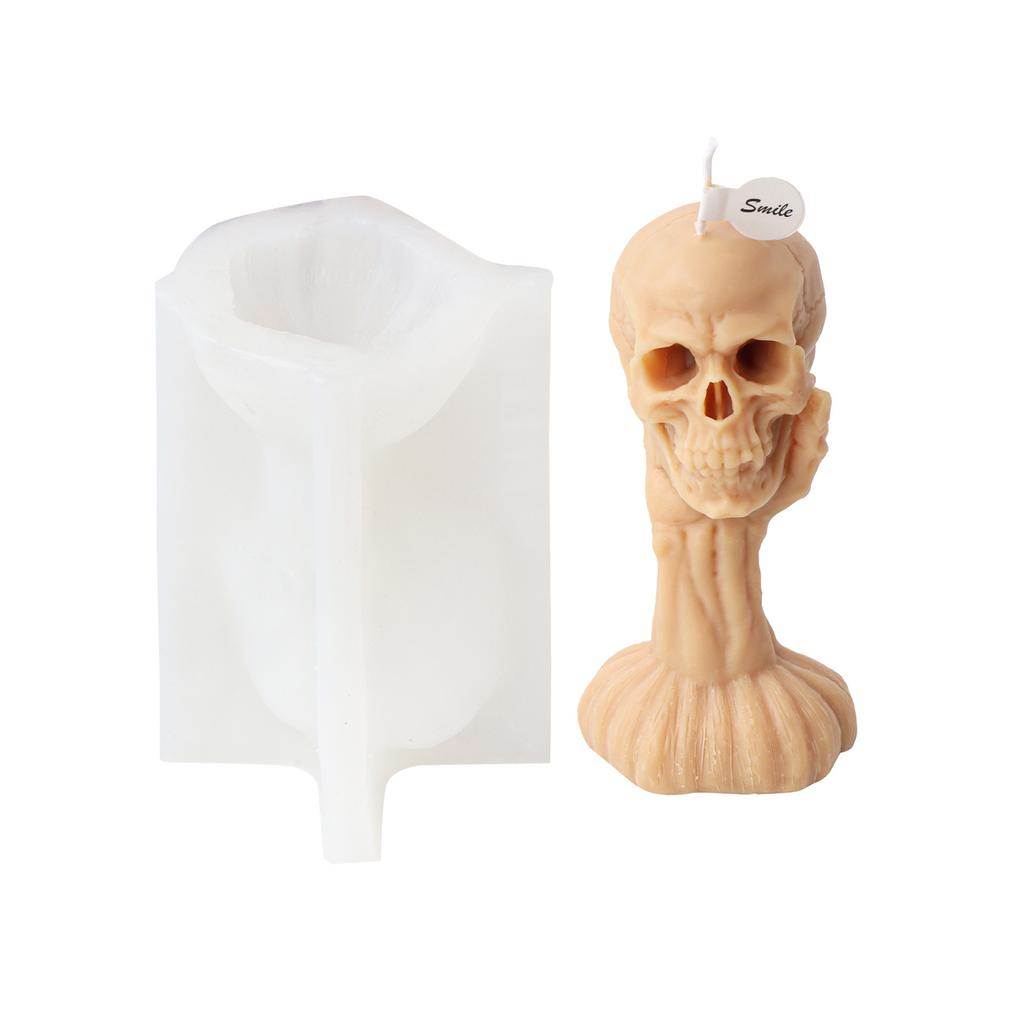 Halloween Skull Hand Silicone Mold DIY Crafts Project Reusable Soap Candle Plaster Chocolate Baking Tool Supplies