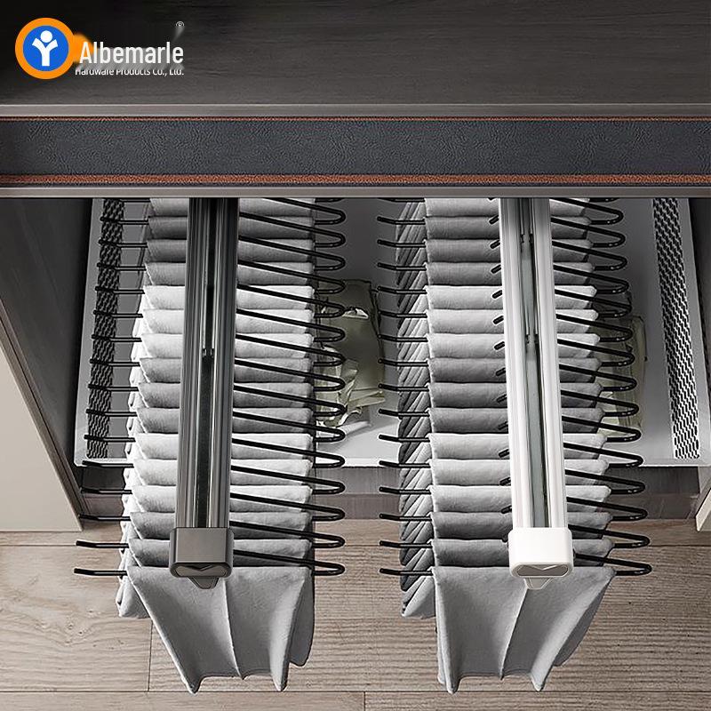 Pull-Out Telescopic Trouser Rack for Wardrobe Closet