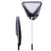 Telescopic 2.5m Folding Triangle Fishing Net with Stainless Steel Rod and Black Pocket
