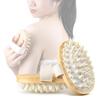 Wooden Body Massage Brush Eco-friendly Smooth Wood Nodes Soft Hand Strap for Shower Lymphatic Drainage Care