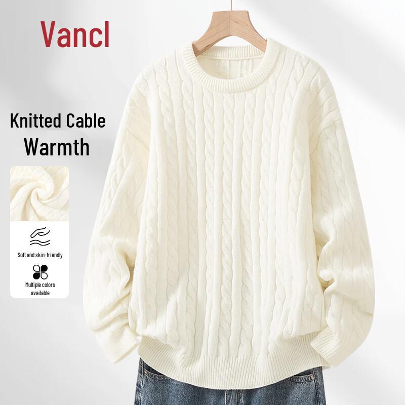 

VANCL Men s Versatile Round Neck Knit Sweater L