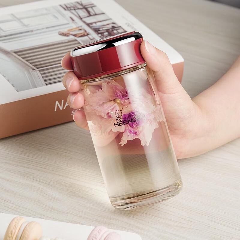 Heenoor Single-layer Portable Glass Tea Cup