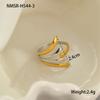 GEMCHIC Women's Geometric Irregular Stainless Steel Rings Gold Plated Fashion Statement Jewelry