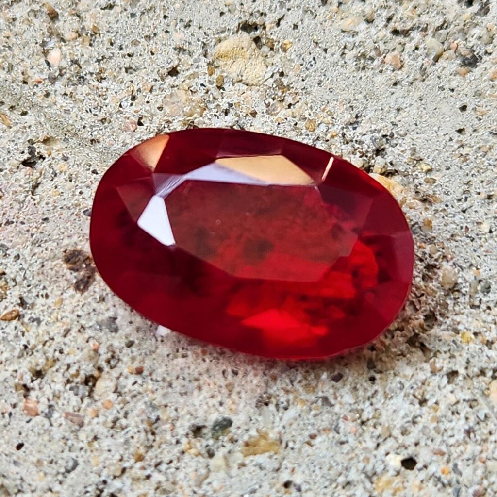 34.00 Ct Natural Mozambique Red Ruby Oval Cut Certified Loose Gemstone