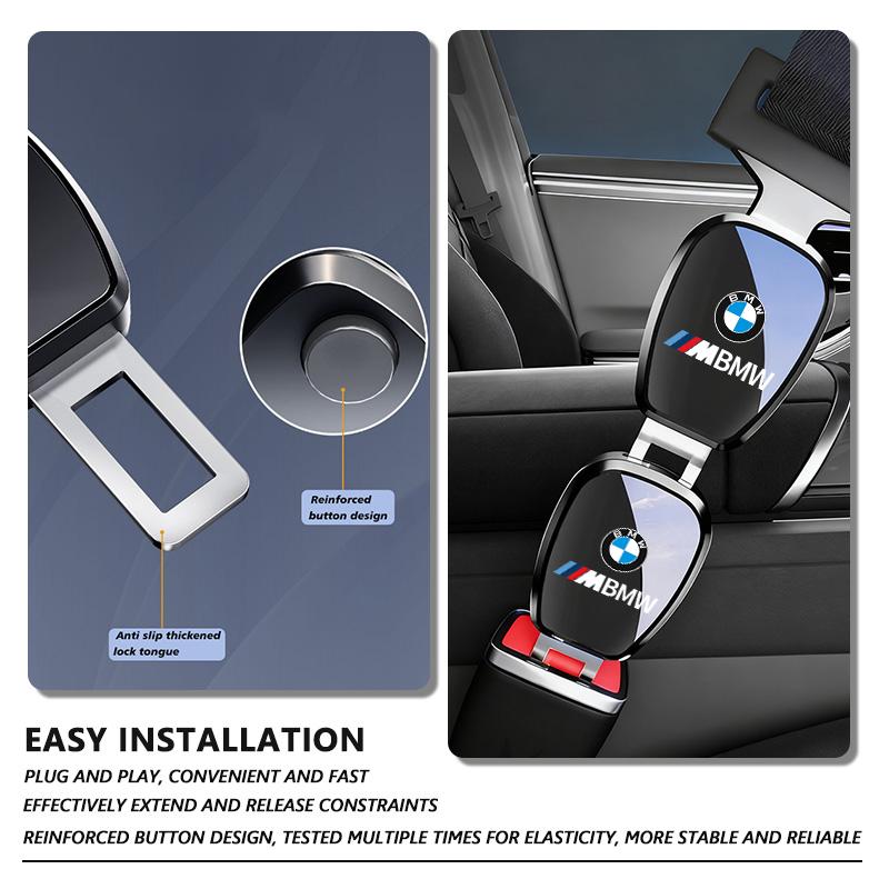 Car Seat Belt Extend Alloy Fastener Safety Strap Buckle Extender For BMW Performance X1 M3 M6 F01 F02 E34 E36 E60 F10 F20 X6