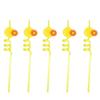 5PCS Spirals Straws Fruit Designs Silicone Drinking Tubes For Juices Smoothie Birthday Party Supplies