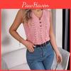 Sleeveless Tees Neck V Women Solid Color T Shirt Ladies Tee Shirt Street Knitwear Wear Top