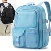 Polyester Breathable Hollow Out Dual Pocket Backpack For Travel And School Use