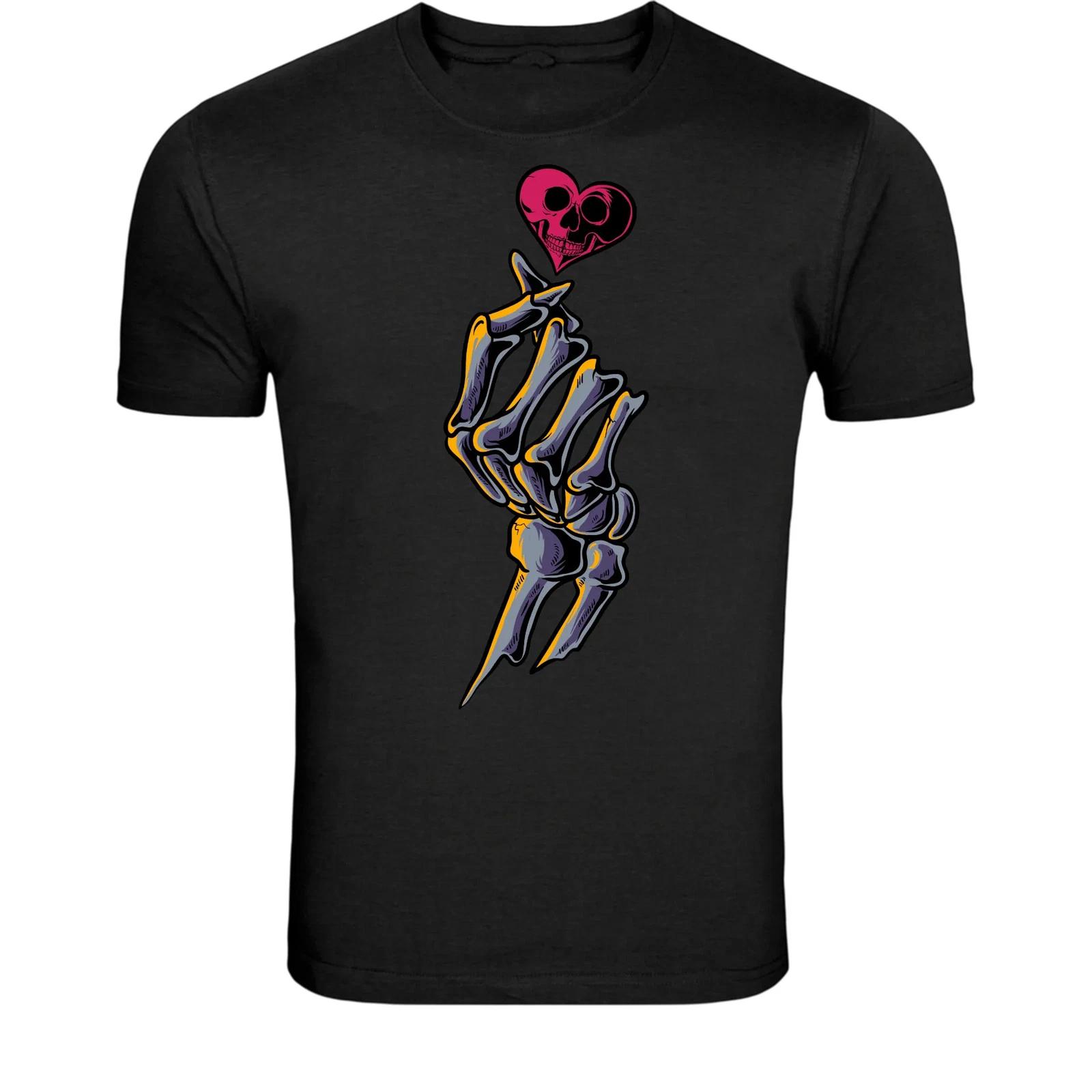 Skeleton Love Forever T-Shirt - Romantic Skull Couple Graphic Tee XXXL