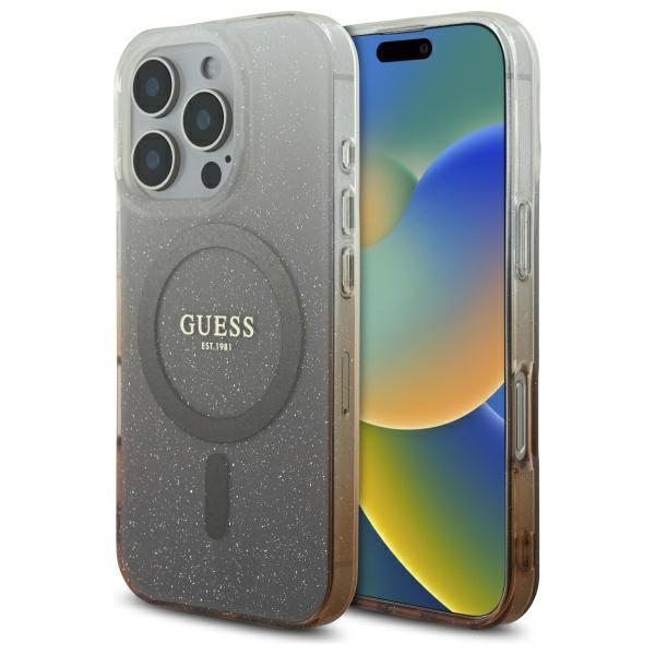 Etui do iPhone 16 Pro Guess Hardcase Glitter Gradient MagSafe
