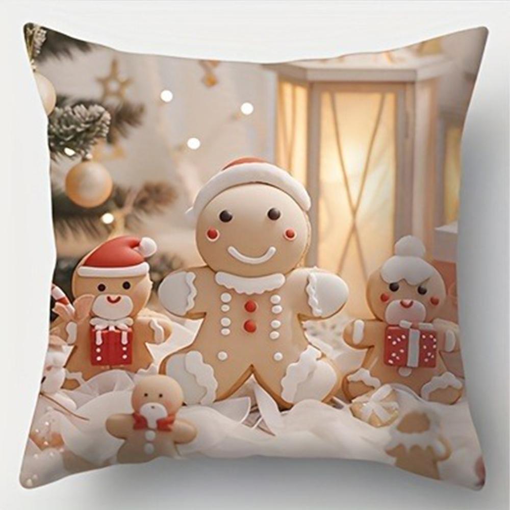 Christmas Decoration Pillowcase New Year Gift Santa Claus Snowman Pillow Cover Home Room Decoration Sofa Cushion Cover