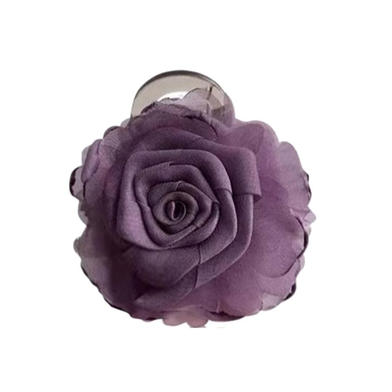Elegant Camellia Flower Hair Claw Clip Practical Plastic Hair Clamp Nonslip Hair Accessory For Women