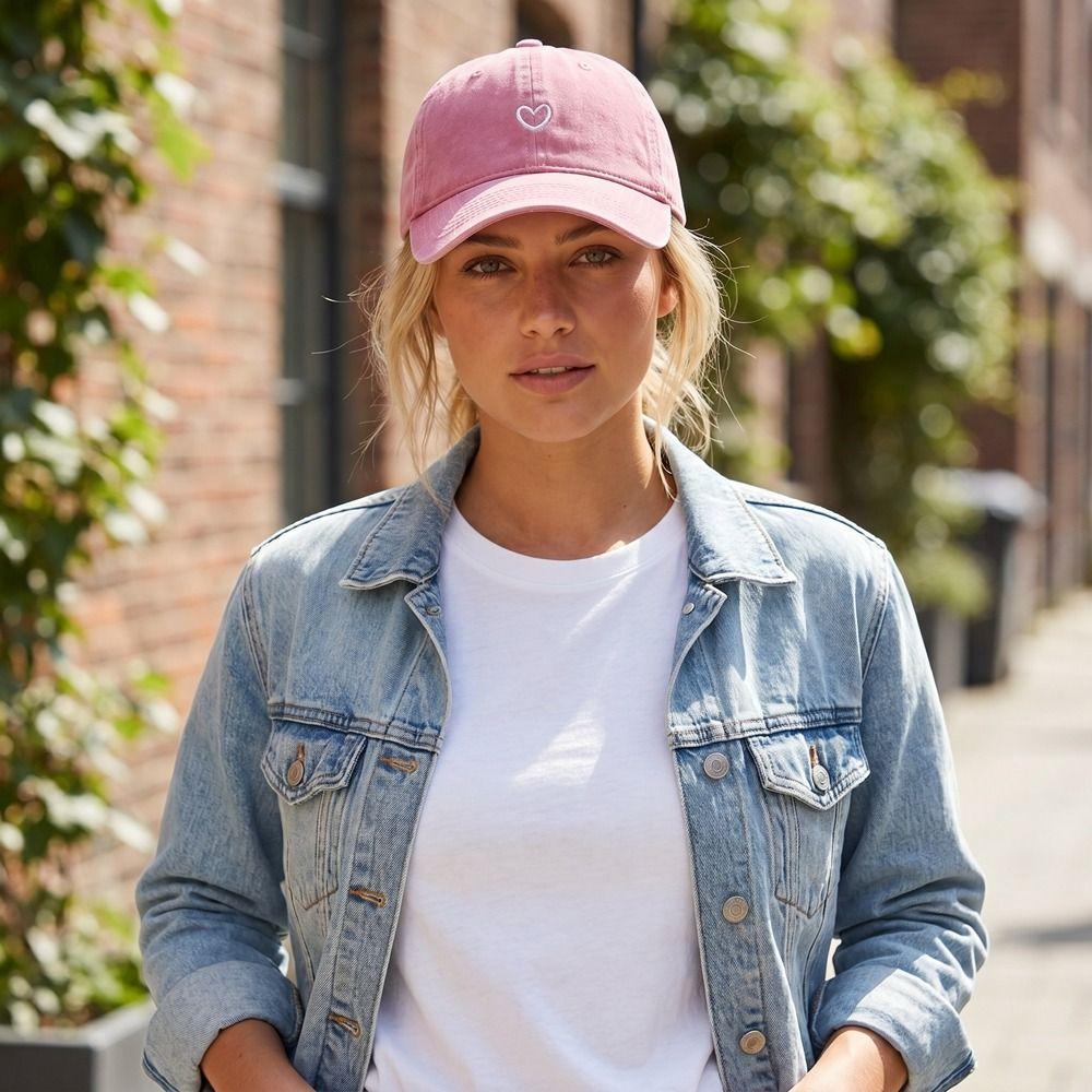Retro Embroidery Love Baseball Hat Thin Sun Hat Casual Shade Hat  Outdoor