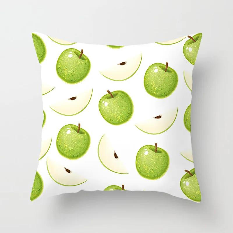 Lemon Water Pattern Watermelon Red Blue Polyester Throw Pillow Waterproof Oilcloth Car Interior Sofa Decoration Pillowcase 40911