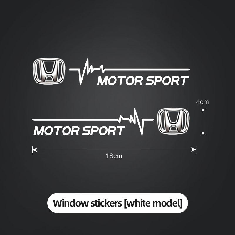 ABO2  2Pcs Car Window Sticker Auto Glass Decoration Stickers For Honda Civic Accord Fit Jazz Pilot CRV Odyssey Passport City Shuttle