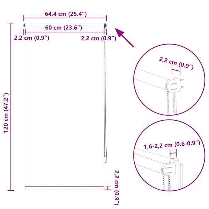 Store enrouleur occultant crème 60 x 120 cm 240741