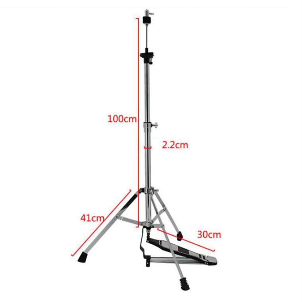 Three Leg Hi-Hat Stand Durable Metal Cymbal Stand for Drummer Musical Instrument