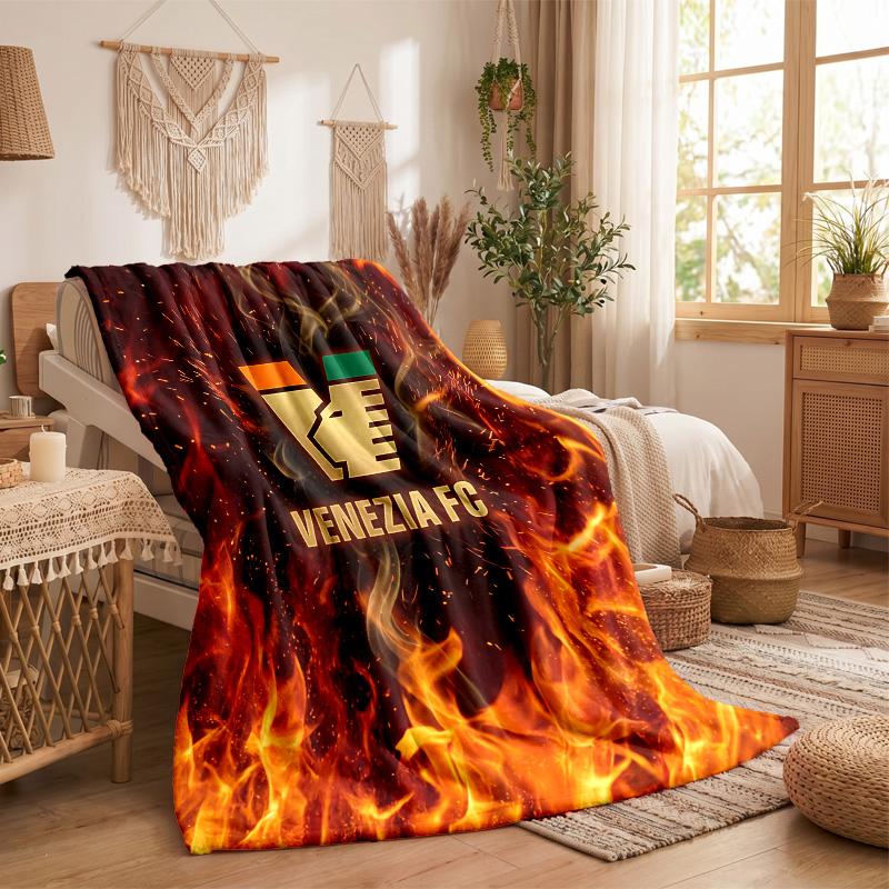 Venezia FC Football Print Flannel Blanket Soft Warm Sofa Bed Throw Blanket For Home Office Bedroom