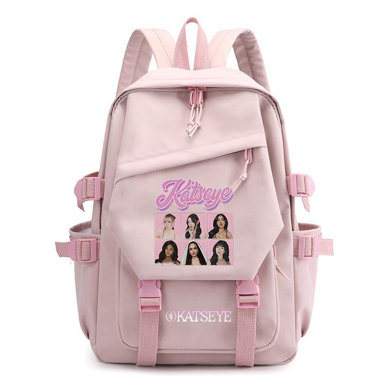 

Kids Unisex KATSEYE Printed Backpack Student School Waterproof Large Bag
