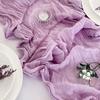 Table Flag Solid Color Pleated Design Bohemia Style Wedding Table Runner Special Events Wedding Decoration
