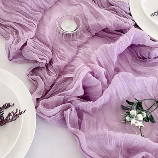 Table Flag Solid Color Pleated Design Bohemia Style Wedding Table Runner Special Events Wedding Decoration