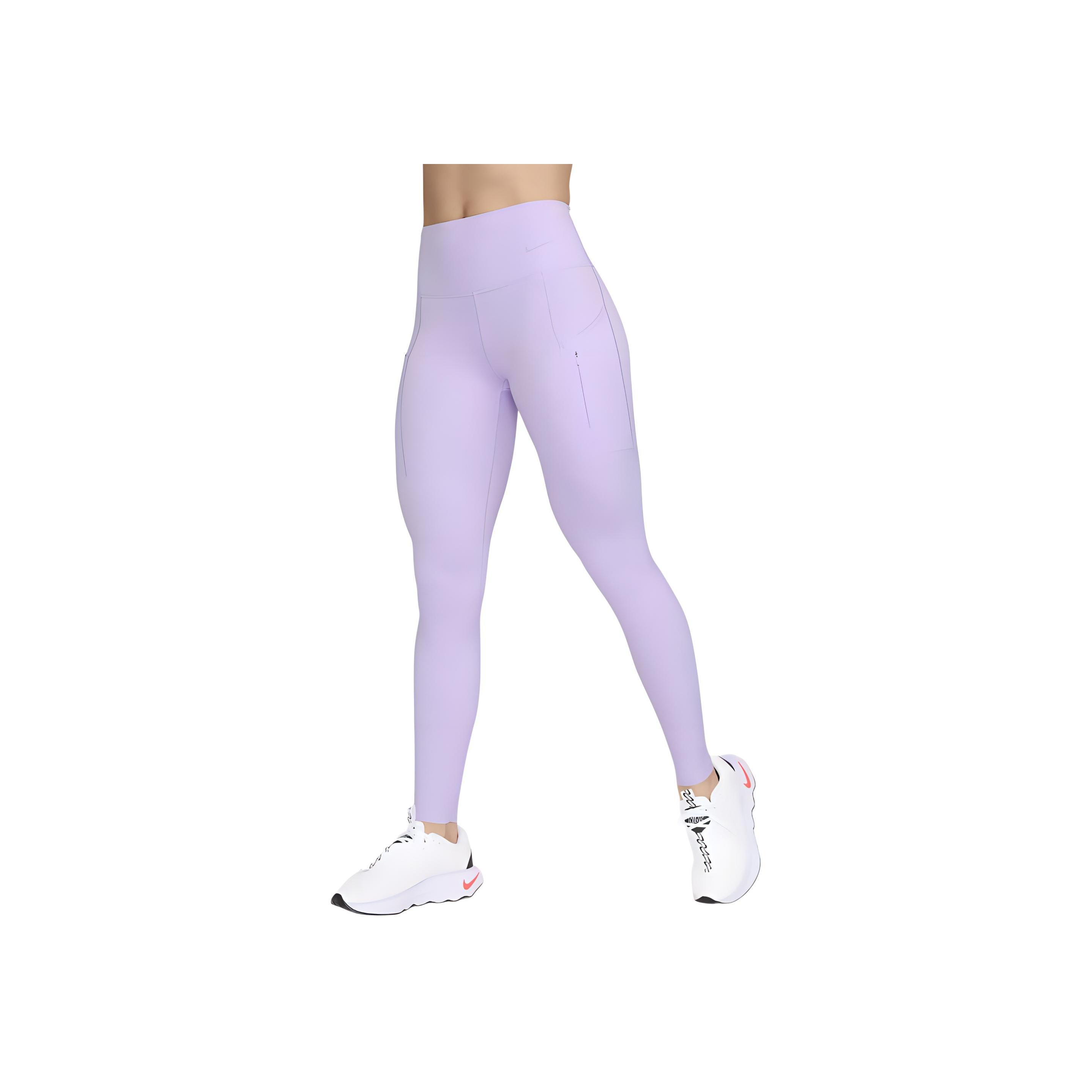 

Nike High-Waisted Slim Fit Solid Color Leggings Women leggings Lilac Black DQ5672-512 M