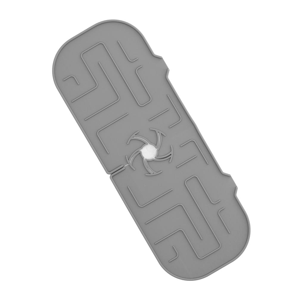 Wasserhahn Griff Tropfschale Langlebige Silikon Spülbecken Wasserhahnmatte für Küche Bad Wohnung Hotel Grau