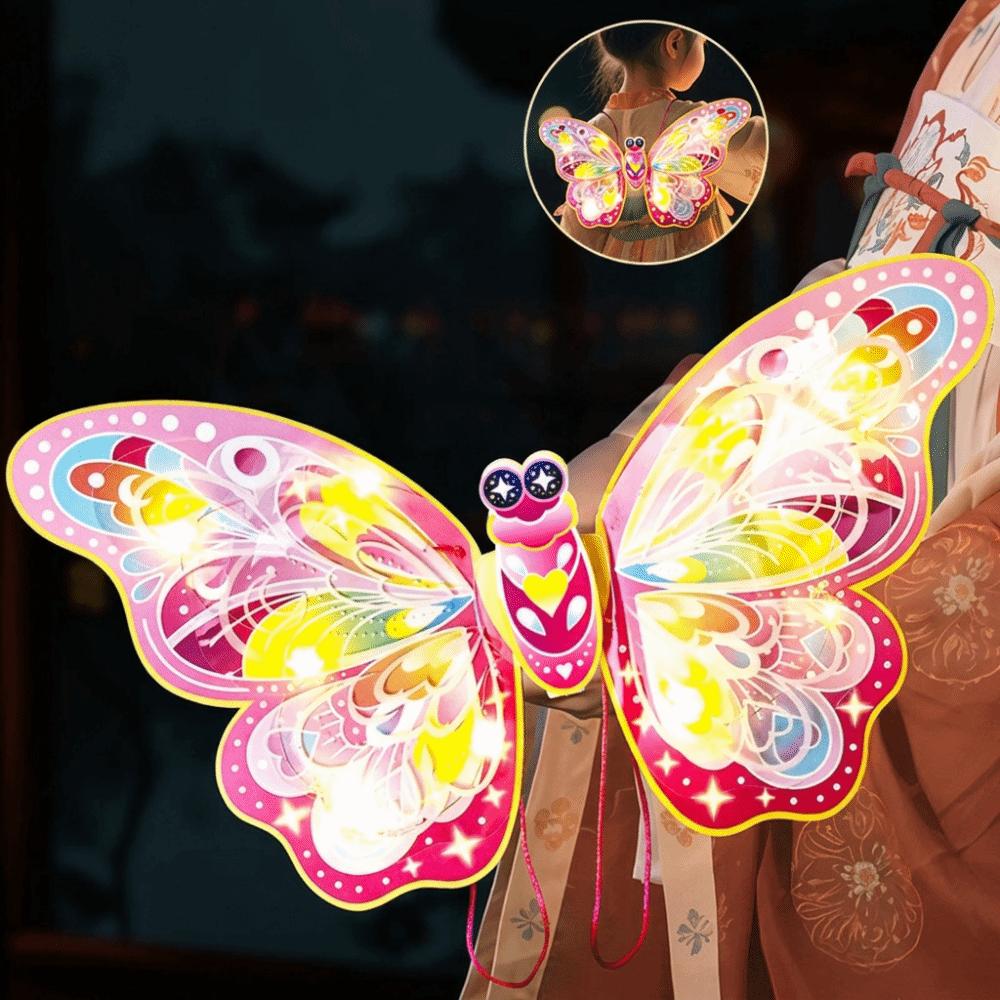 Handmade Mid-Autumn Festival Lantern DIY Material Bag Paper Handheld Glowing Lantern with LED Light Luminous