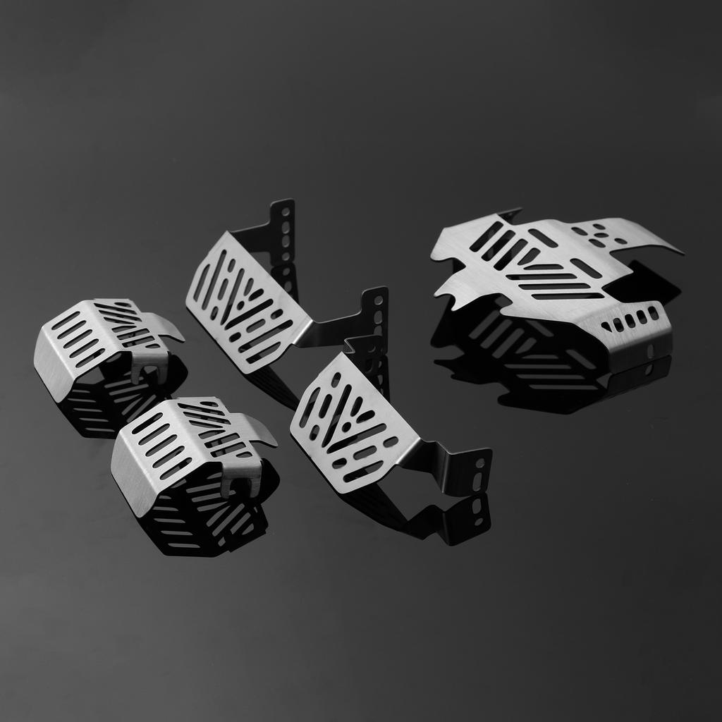 Stainless Steel Chassis Armor Protection Anti-Skid Plate Replacemet for Traxxas TRX4 1/10 Remote