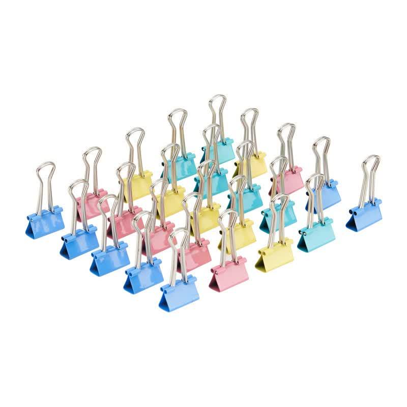 M&G Colorful Binder Clip Set, Assorted Sizes (6 Tubes)