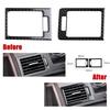 Carbon Fiber Car Side Air Vent Outlet Trim Sticker For Benz C W204 2007-2010