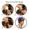20Pcs Flexible Heatless Hair Rollers Soft Foam Twist Curl Rods for DIY Curly Hair Styling Random Colors 14x240mm Set