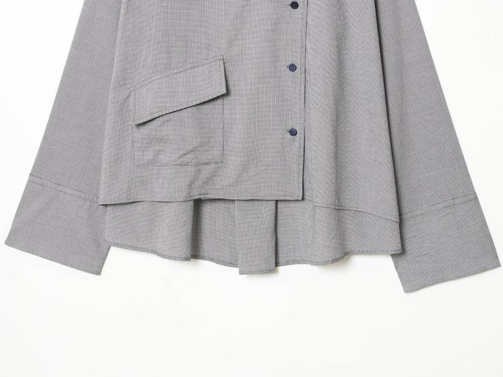 European Style Women's Plaid Loose Shirt with Pockets - Long Sleeve, Spring Collection 2026
