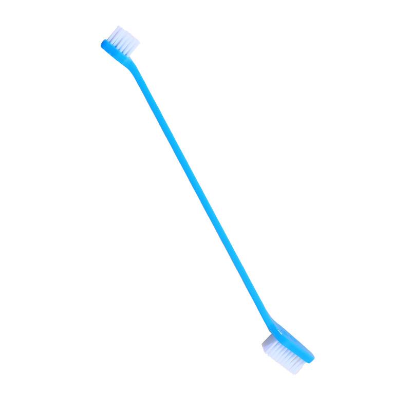 100pcs Dog Toothbrush Double Headed Long Handle Dog Pet Toothbrush for Dogs Cat Puppy Teeth